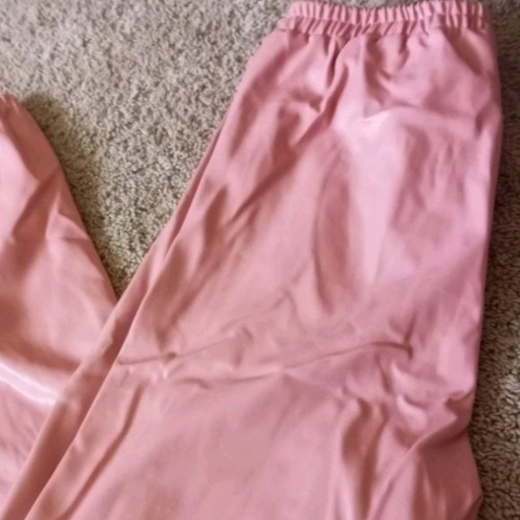 Pink Faux Leather PU jogger pants - Picture 5 of 9